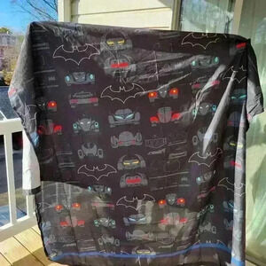 BATMAN DC COMICS BEDDING SUPER SOFT TWIN SIZE TOP SHEET BLACK